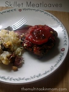 Skillet Meatloaves on The Multi Taskin' Mom