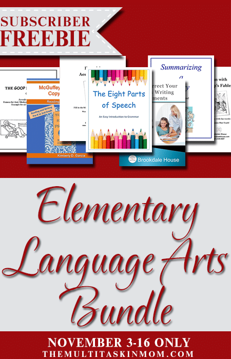 Elementary Language Arts Bundle contains 250 pages!  That is a total of 10 resources!