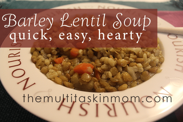 Barley Lentil Soupd - Quick Easy and Hearty - The perfect soup for cold days