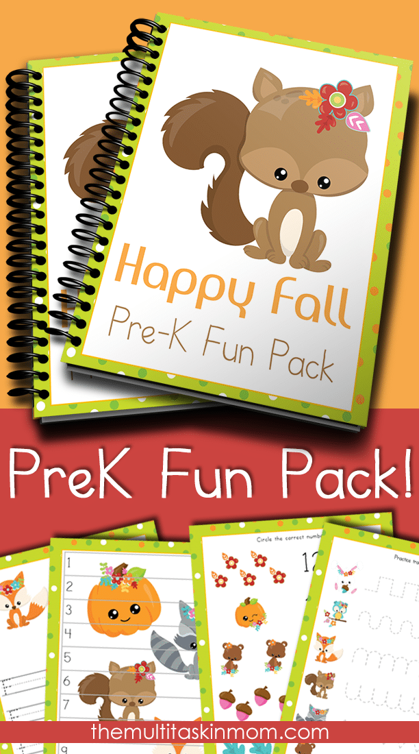 The Happy Fall PreK Fun Pack is exactly what you need to take a break from the big boxed curriculum you are using with your preschoolers. Just print and go and they will be occupied for hours.